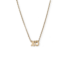 jj+rr Brushed "XO" Necklace Gold 4N535-G
