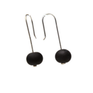 Alicia Niles Bubble Matte Black Earrings JZ103BKF