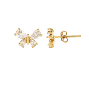 Kris Nations Butterfly Crystal Marquis Studs E790-G