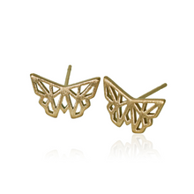 jj+rr Butterfly Origami Studs Gold 7E2-G