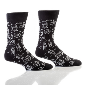 Yo Sox Campground Doodles Men's Crew Socks 413130