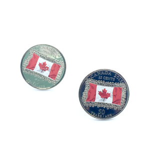 Cuff Stuff Canadian Flag Quarter Cufflinks CU0CQ1