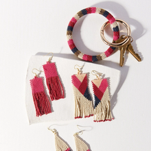 Ink + Alloy Charlotte Angles Fringe Earrings Hot Pink SBER2600HP