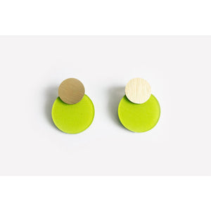 dconstruct Chartreuse Disc Studs CH-EDS-G