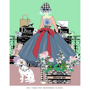 Verrier Christmas Dior Greeting Card VER-GC-HOL-75