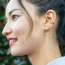 Kris Nations Circle Crystal Outline Studs Gold E771-G