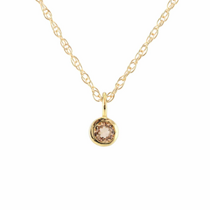 Kris Nations Citrine Charm Necklace Gold N778-G-CIT