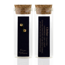 Kris Nations Citrine Prong Set Studs Gold E669-G-CIT