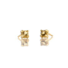 Kris Nations Citrine Prong Set Studs Gold E669-G-CIT