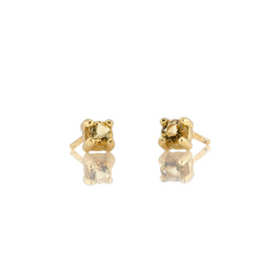 Kris Nations Citrine Prong Set Studs Gold E669-G-CIT