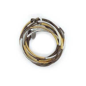 Lizzy James Lizzy Classic Gold/Silver Bronze Wrap Bracelet
