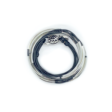 Lizzy James Lizzy Classic Silver Gunmetal Wrap Bracelet