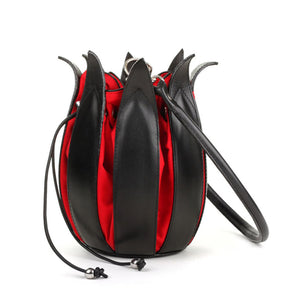 bylin Classic Leather Tulip Bag Black Red 070122