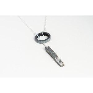 dconstruct Concrete Fractured Lariat Silver CON-J-FR-N-LOOP-S