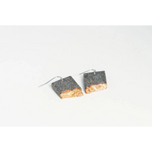 dconstruct Concrete Rectangle Fractured Earrings Grey Gold CON-J-FR-E-REC-G
