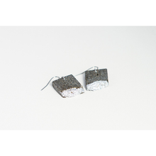 dconstruct Concrete Rectangle Fractured Earrings Grey Silver CON-J-FR-E-REC-S