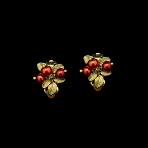 Silver Seasons Cranberry Clip On Earrings 4407BZCR
