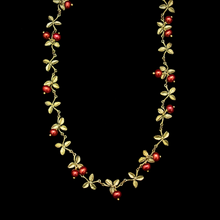 Silver Seasons Cranberry Necklace 7785BZCR
