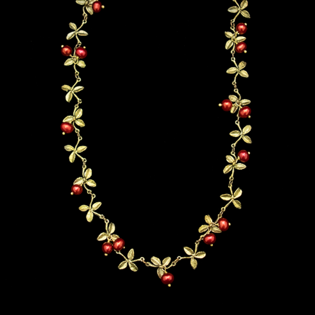 Silver Seasons Cranberry Necklace 7785BZCR