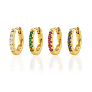 Kris Nations Crystal Huggie Hoops E759