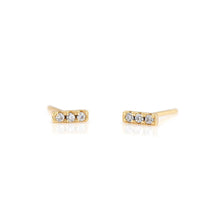 Kris Nations Dash Pave Studs Crystal Gold E541-G-CRYS