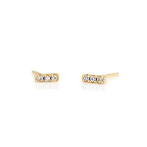 Kris Nations Dash Pave Studs Crystal Gold E541-G-CRYS