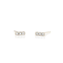 Kris Nations Dash Pave Studs Crystal Silver E541-S-CRYS