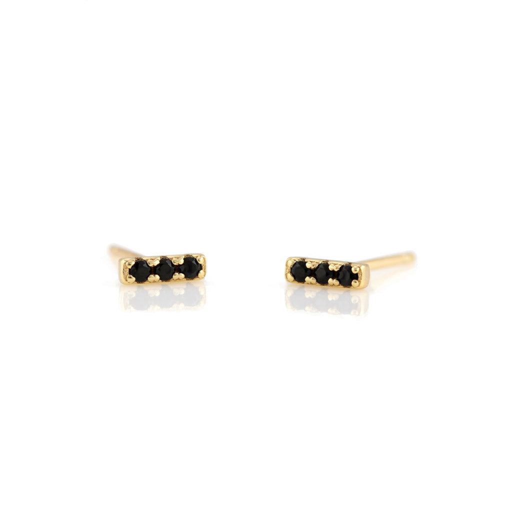 Kris Nations Dash Pave Studs Jet Gold E541-G-JET