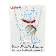 Slashpile Dog + Human Bff Necklace Set