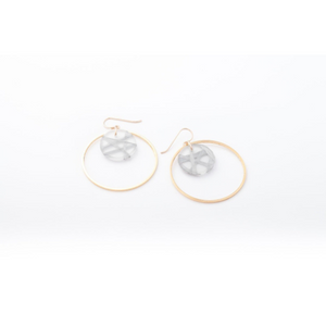 dconstruct Ecoresin Double Circle Earrings Connection Silver CS-EDCIR