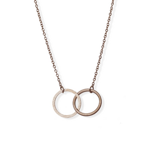 jj+rr Double Infinity Necklace Rose Gold 4N433-RG