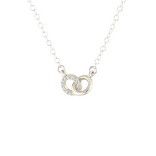 Kris Nations Double Link Crystal Necklace Silver N924-S