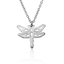 jj+rr Dragonfly Origami Necklace Silver 7N7-S