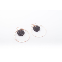 dconstruct Ecoresin Double Circle Earrings Fossil Leaf Indigo FLI-EDCIR