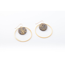 dconstruct Ecoresin Double Circle Earrings Wisp Gold WG-EDCIR