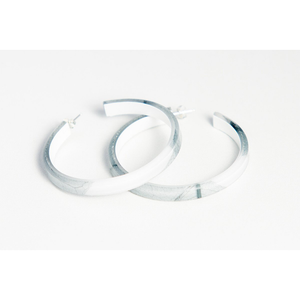 dconstruct Large Ecoresin Hoops Fossil Leaf White FLW-EBH