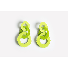 dconstruct Scallop Triple Link Earrings Chartreuse CH-ESCLNK3