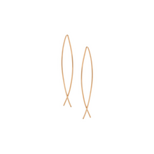 Pamela Lauz Element Simple Long Intersection Earrings Gold-filled ELE-GF020