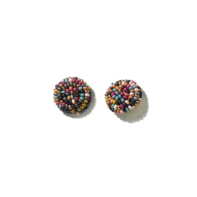 Ink + Alloy Elizabeth Confetti Beaded Studs Muted Rainbow PSER0201MC