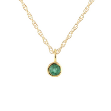 Kris Nations Emerald Charm Necklace Gold N778-G-EME