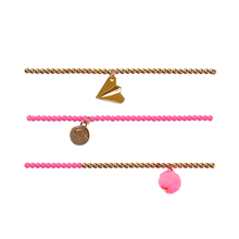 Calico Sun Emma Bracelets - Gold Paper Airplane - Set of 3 202-011