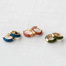 Kris Nations Enamel Huggie Hoops E671
