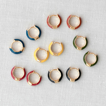 Kris Nations Enamel Huggie Hoops E671