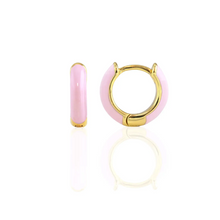 Kris Nations Enamel Huggie Hoops Light Pink E671-G-LTPNK