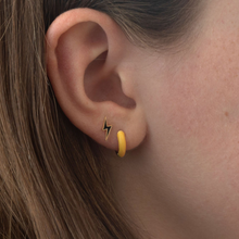 Kris Nations Enamel Huggie Hoops Mellow Yellow E671-G-YLW