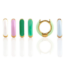 Kris Nations Pastel Enamel Huggie Hoops E671
