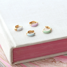 Kris Nations Pastel Enamel Huggie Hoops E671
