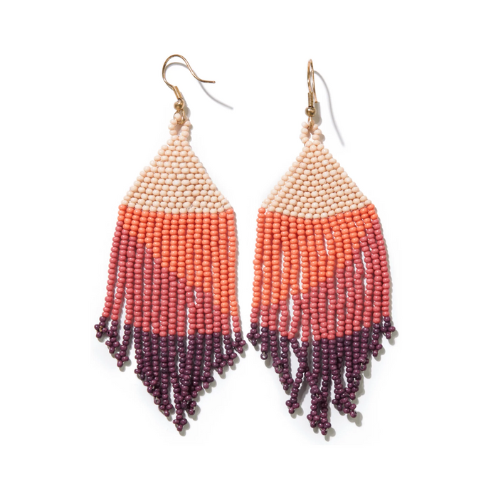 Ink + Alloy Erin Ombre Fringe Earrings Pink SBER1901P