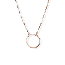 jj+rr Eternity Open Circle Necklace Rose Gold 4N404-RG