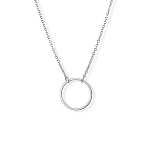 jj+rr Eternity Open Circle Necklace Silver 4N404-S
